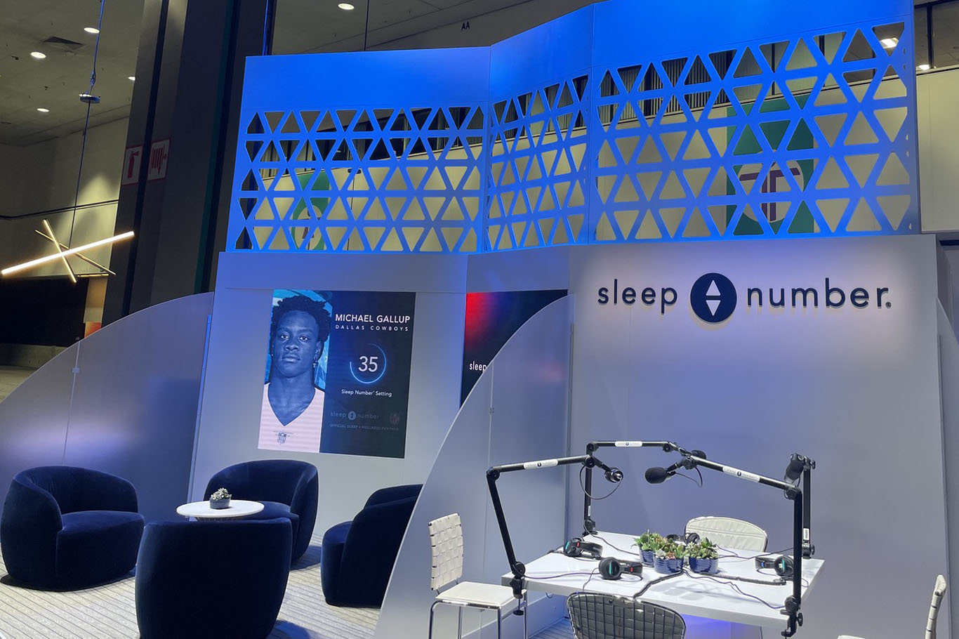 Sleep Number podcast booth